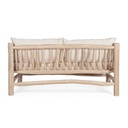 Divano con cuscini Sahel in legno naturale