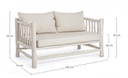 Divano con cuscini Sahel in legno teak