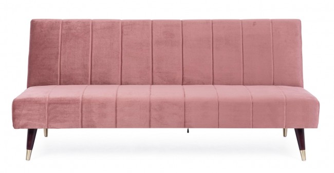 Divano Letto tre posti rosa reclinabile