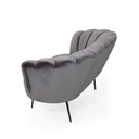 Divano due posti in tessuto Grigio Fumo a conchiglia OREL 135x76,5x h79 cm EFFEZ