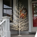 Albero Ramo TIGLIO Bianco H170cm 784 MicroLED FlashLED 4m+ø105xH170cm Luci di Natale