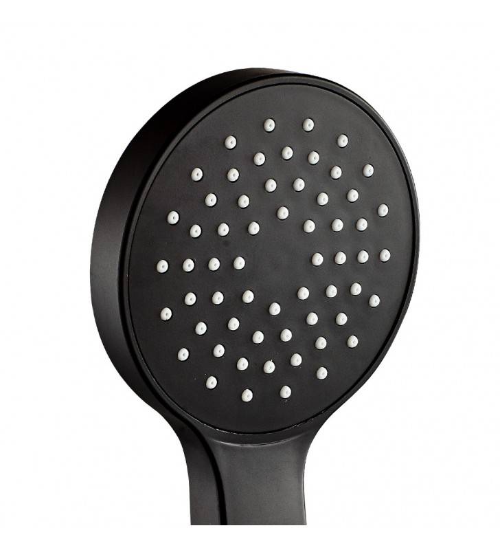 Doccia Vogue - Design elegante, getto unico, risparmio d'acqua e finitura nera opaca.