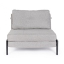 Divano letto salvaspazio un posto in tessuto Beige HAYDEN 95x96x h79 cm