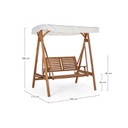 Dondolo 2 posti da esterno 185x112x188h cm
