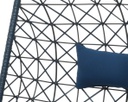 Dondolo Bologna blu scuro da esterno in vimini 195h cm