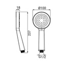 Doccia Vogue - Design elegante, getto unico, risparmio d'acqua e finitura nera opaca.