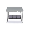 Dondolo in acciaio tre posti Antracite GRELY 190x120x h185 cm