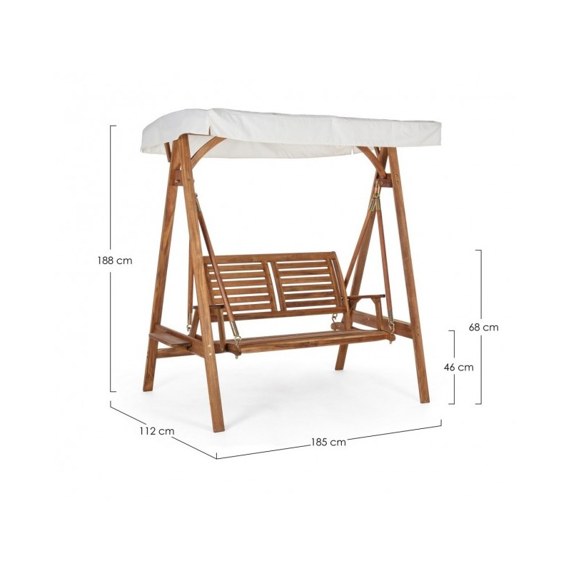 Dondolo 2 posti da esterno 185x112x188h cm