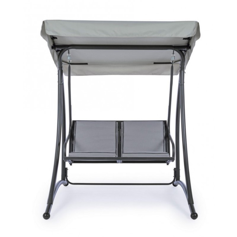 Dondolo in acciaio due posti Antracite GRELY 145x120x h185 cm iperbriko