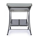 Dondolo in acciaio due posti Antracite GRELY 145x120x h185 cm iperbriko