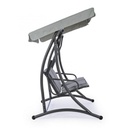 Dondolo in acciaio due posti Antracite GRELY 145x120x h185 cm iperbriko