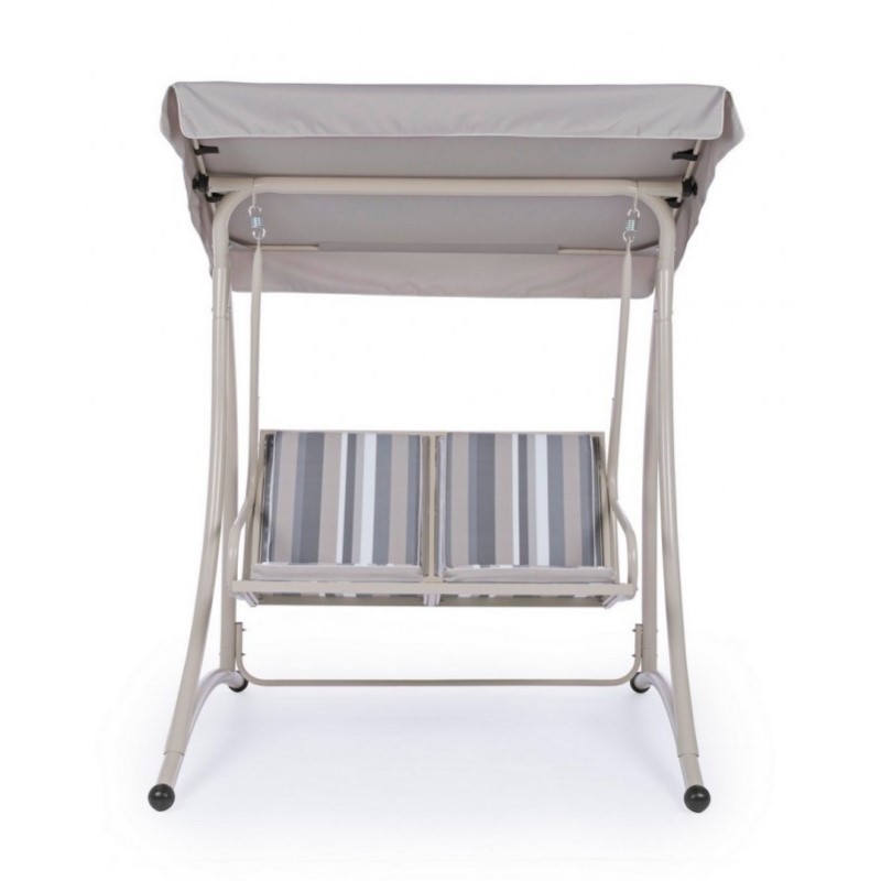 Dondolo in acciaio due posti Avorio GRELY 145x120x h185 cm iperbriko