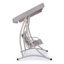 Dondolo in acciaio due posti Avorio GRELY 145x120x h185 cm iperbriko