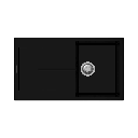 Enigma D100 lavello vasca e gocciolatoio nero EFFEZ