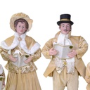 Famiglia cantori tessuto oro set 4pz cm34x22h95