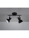 Faretto Gina Nero Opaco 2 Spot L36 cm Trio Lighting