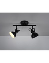 Faretto Gina Nero Opaco 2 Spot L36 cm Trio Lighting