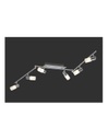 Faretto Clapton 6 Spot Led Cromo E Vetro Bianco L150 cm Trio Lighting