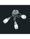 Faretto Colmar Nichel 3 Spot Led Vetro Satinato Ø47 cm Trio Lighting