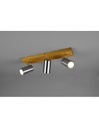 Faretto Marley 3 Spot GU10 Nichel E Legno L44 cm Trio Lighting