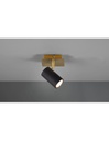 Faretto Marley Base Oro Con Spot Cilindrico Nero Orientabile Trio Lighting