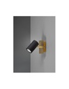 Faretto Marley Base Oro Con Spot Cilindrico Nero Orientabile Trio Lighting