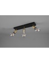 Faretto Spot 3xE27 Vannes Nero-Ottone L44 cm Trio Lighting