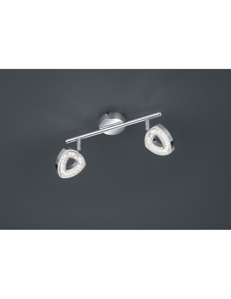 Faretto Tours 2 Spot Led Cromo L30 cm Trio Lighting