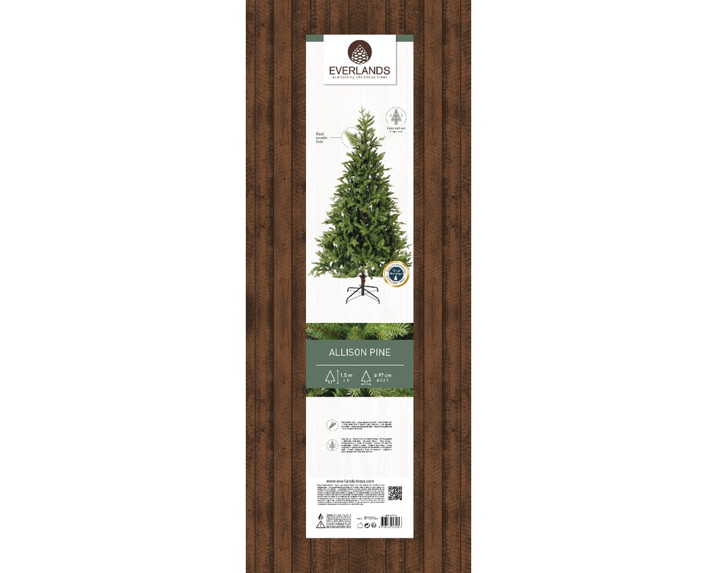 Albero di Natale Allison pine H 150 x ø 97 cm