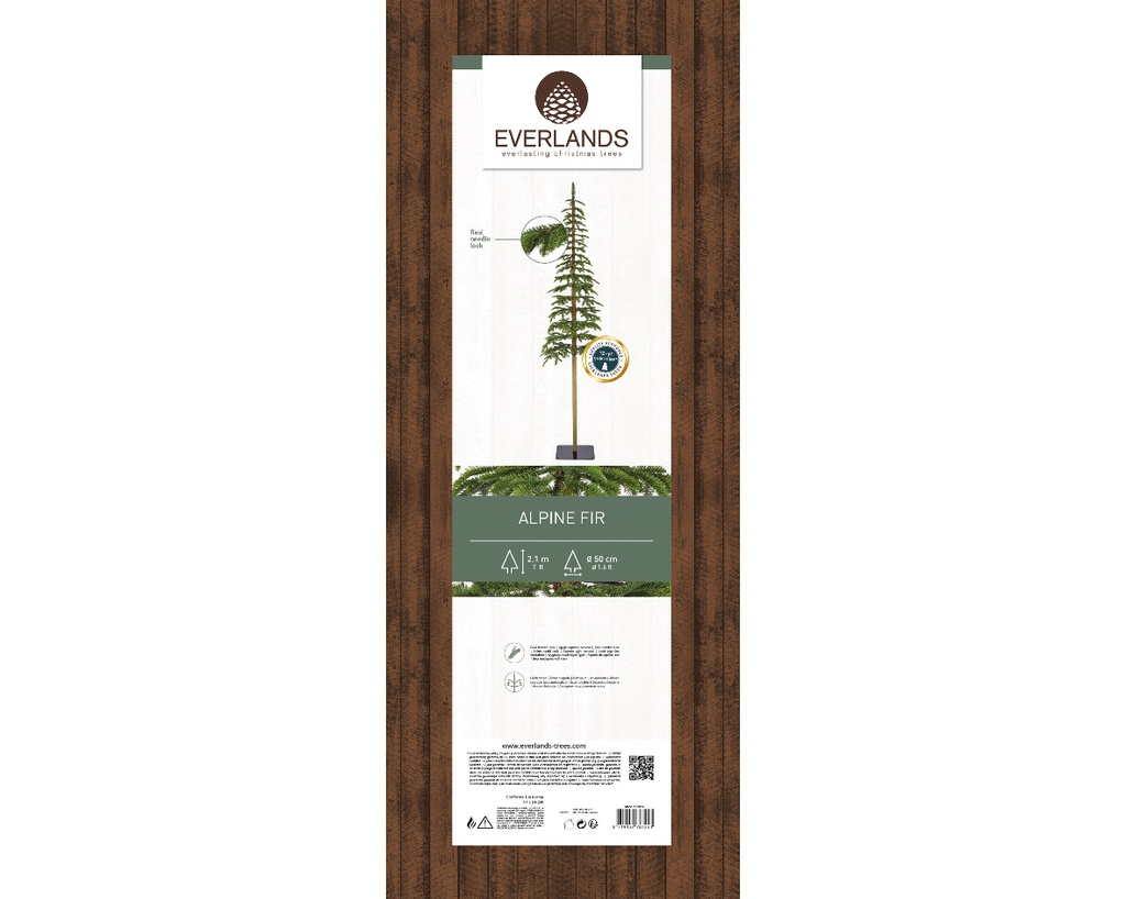 Albero di Natale Alpine Fir H 210 x ø 50 cm