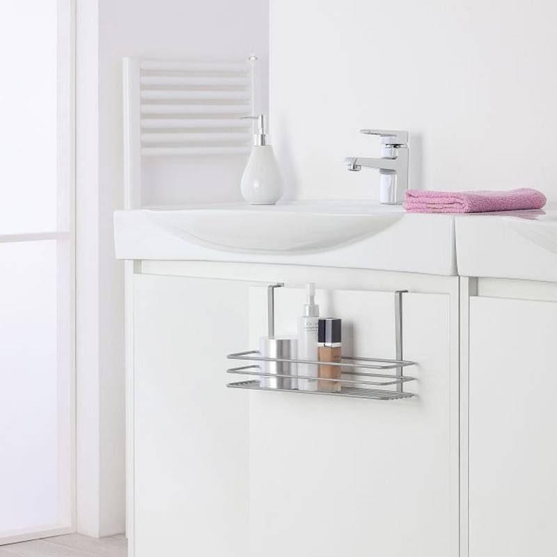 Francy - Mensola rettangolare bassa con ganci: eleganza e funzionalità