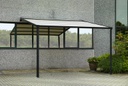 Gazebo NEBRASKA a pergola in alluminio nero con telo elettrico h250 cm