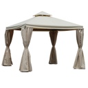 Gazebo lusso 3x4m con zanzarieta e telo 400g-m2