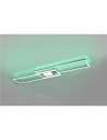 Ganado plafoniera led rettangolare acciaio retro-illuminata rgb con telecomando multifunzione l. 110cm Moderno LED