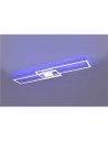 Ganado plafoniera led rettangolare acciaio retro-illuminata rgb con telecomando multifunzione l. 110cm Moderno LED