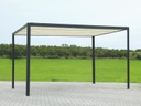 Gazebo pergola alluminio Milwaukee nero c-telo elettrico 3x3x2,5h m