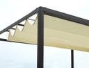 Gazebo pergola alluminio Milwaukee nero c-telo elettrico 3x3x2,5h m