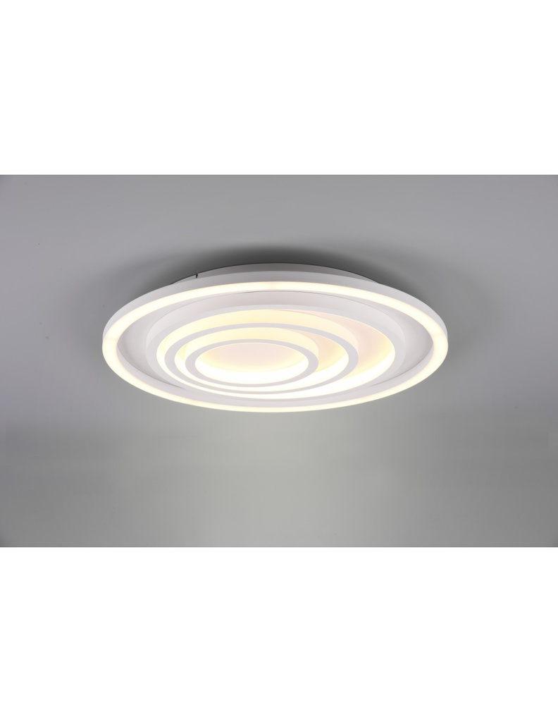 Grande Plafoniera Circolare Moderna Led Dimmer Kagawa Bianco Trio Lighting