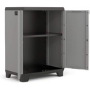 Keter Mobile Armadio Resina Basso Grigio con 1 Ripiano per Arredamento Esterno Stilo.