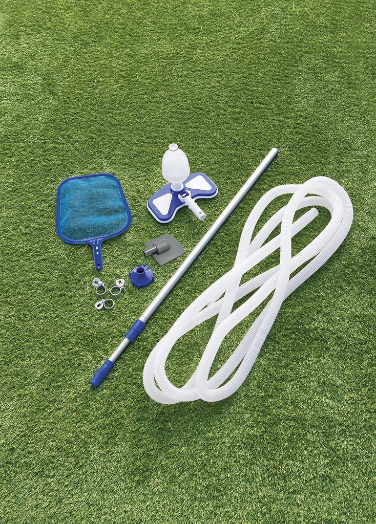 Kit per Pulizia Piscina Fuori Terra con Retino e Spazzola 58234