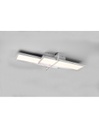 Lampada Da Soffitto 2 Rettangoli Led Dimmer Charleston Alluminio Trio Lighting