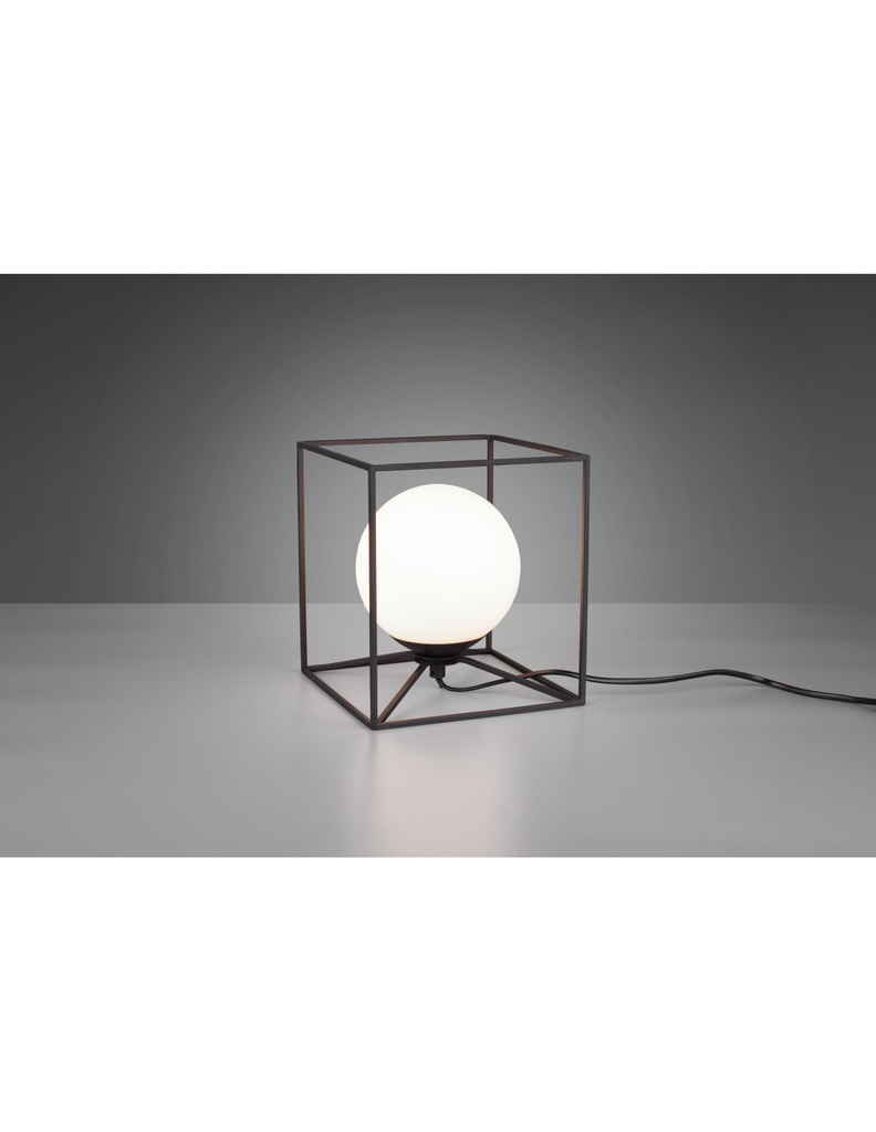Lampada Da Tavolo Gabbia 1xE14 Nero Opaco 20x20 cm Trio Lighting