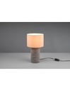 Lampada Da Tavolo Moderna Ceramica E Tessuto Beige Mala Trio Lighting