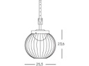Lampada Portatile 20W Led 4000K  linea cage  bianco
