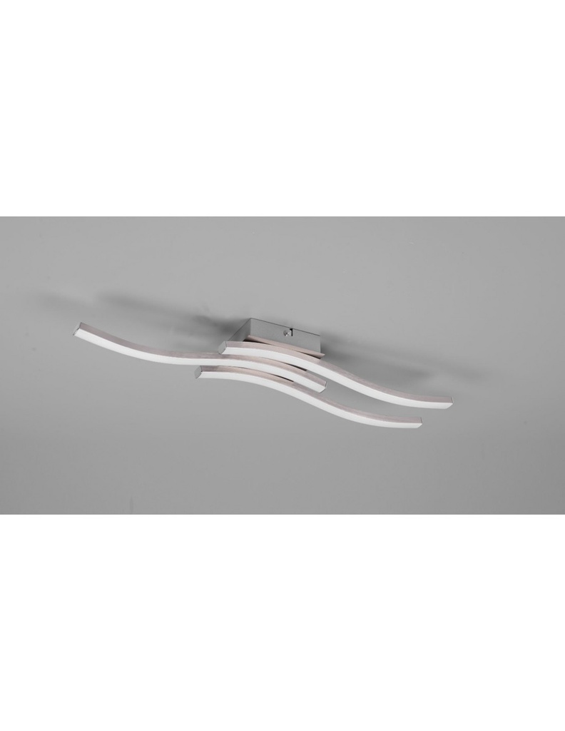 Lampada Soffitto Moderna Bacchette Led 4000k Route Nichel Trio Lighting