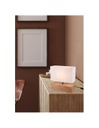 Lampada Tavolo Rettangolo Woody Legno Naturale Paralume Bianco Trio Lighting