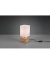Lampada Tavolo Woody Base Quadrata Legno 1xE14 Trio Lighting
