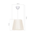 Lampada a sospensione Conic ASZ0778 in tessuto beige EFFEZ