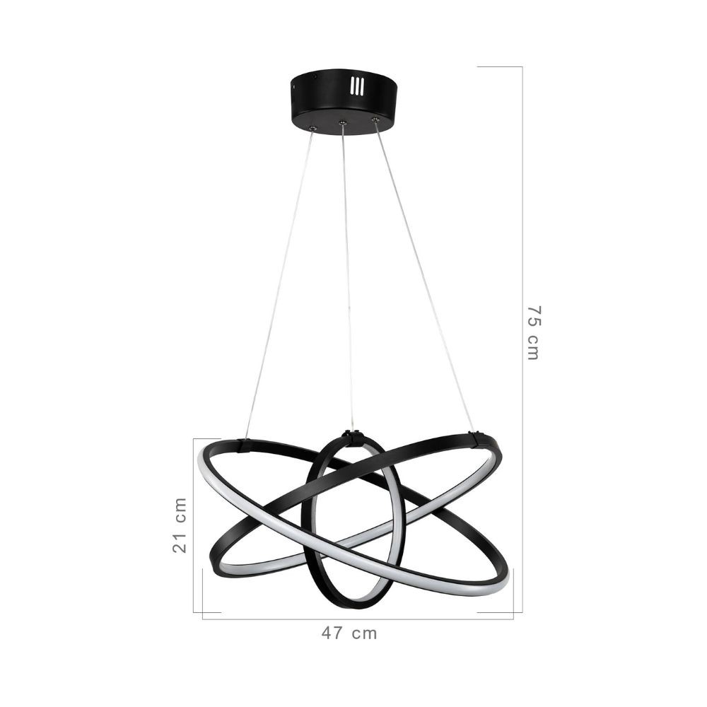 Lampada a sospensione Costana tre cerchi Led MDL4236