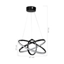 Lampada a sospensione Costana tre cerchi Led MDL4236